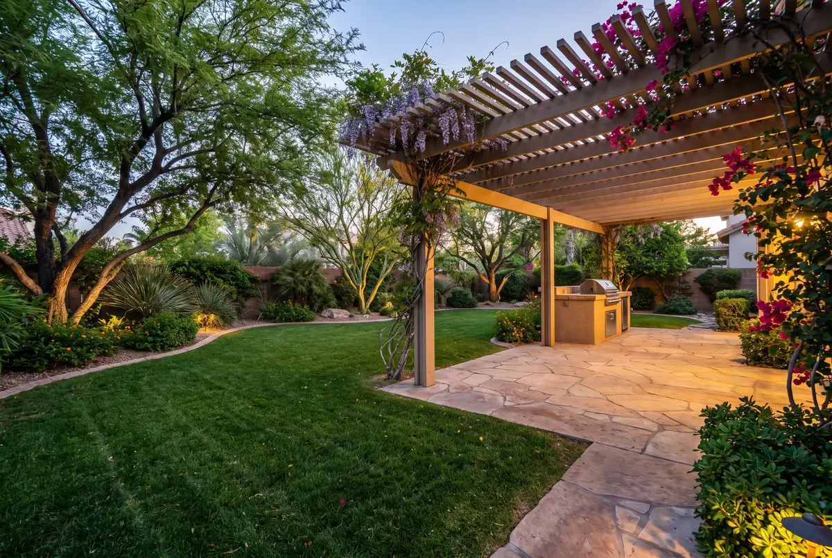 Custom patio cover on a backyard in Green Valley, Las Vegas valley