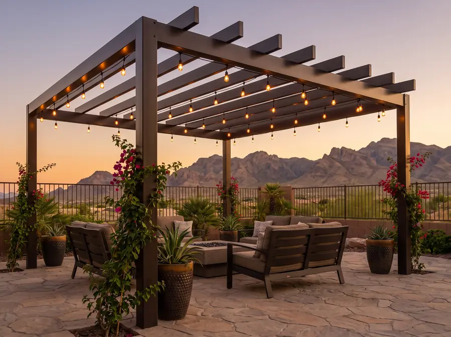 Pergolas on a Las Vegas home
